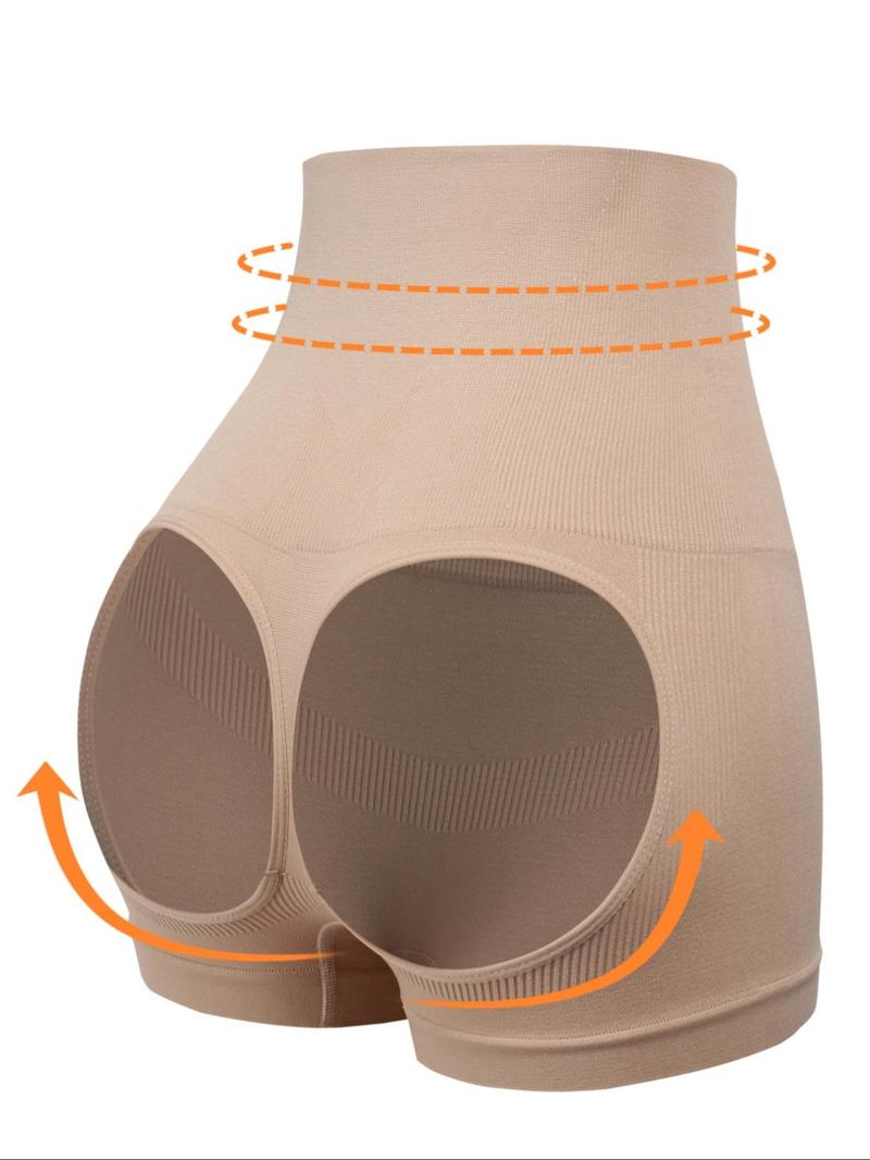 Women's Cut Out High Waist Shapewear Shorts, High Waisted Shaper, Breathable Comfortable Shaper, Tummy Control Butt Lifter, Ladies Shapewear Bottoms, Womenswear