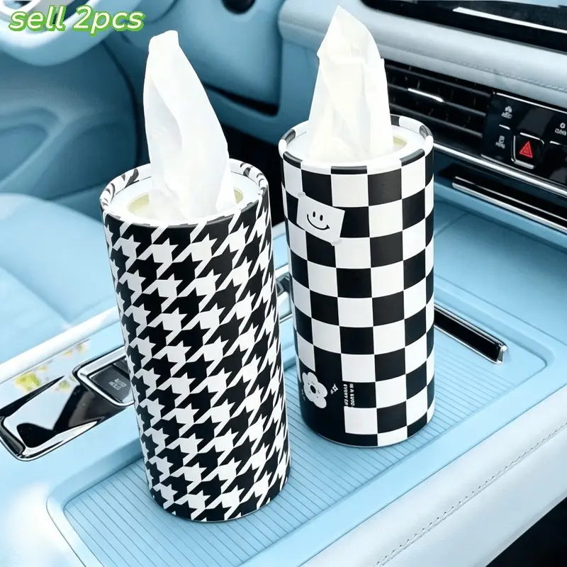 Car tissue cylindrical set tissue cylinder cylindrical tissue holder tissue bucket