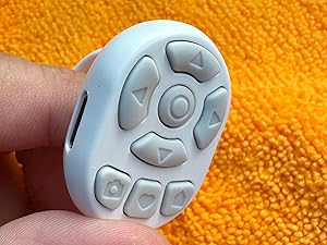 TikTok Scrolling Ring – 8-Button Finger Tip Wireless Remote, with Camera Remote Shutter for iPhone & Android (Black)