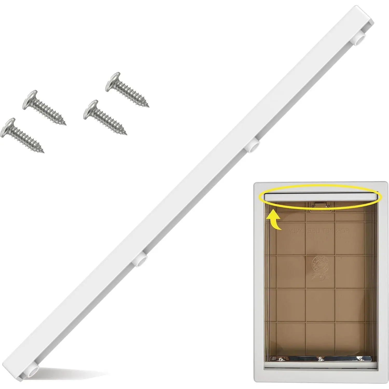 1Pcs Plastic Bracket for Plastic Pet Door Flap 10.5" x 15"