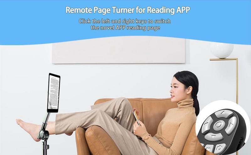 Tiktok Scrolling Ring with Finger Remote,Fingertip Wireless Bluetooth Remote Control,Scrolling Ring for iOS,Android(BLACK)