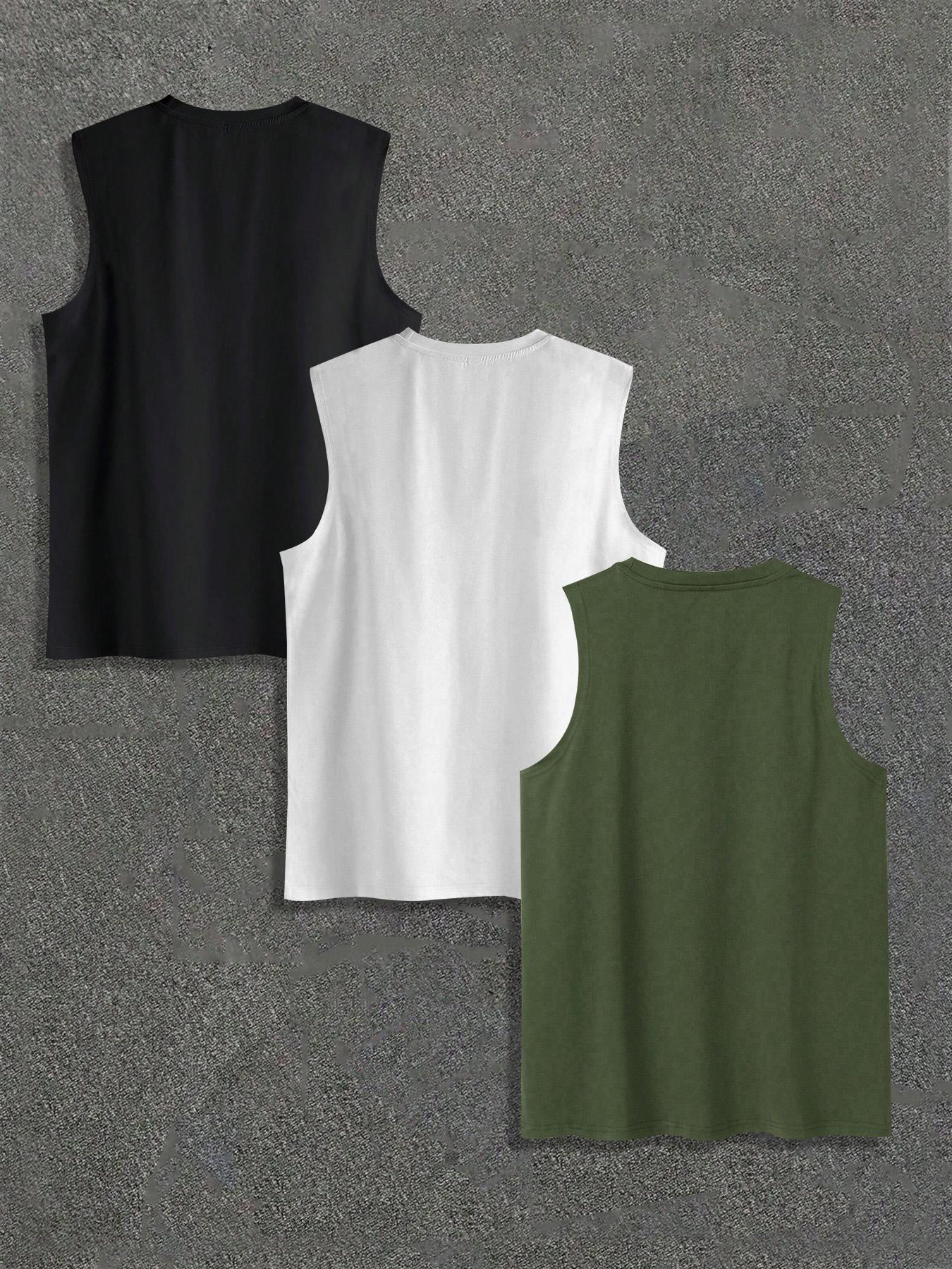 Men's Summer Beach Vacation Style Tank Top, Regular Fit Casual Comfy Sleeveless Top for Summer, Men's Clothes for Outdoor Beach Vacation, Menswear, Tropical