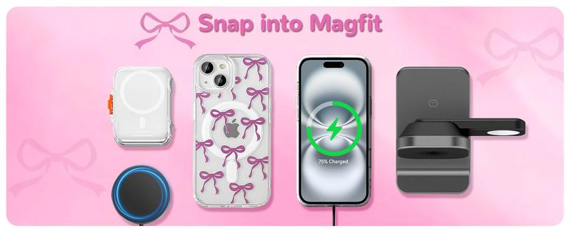 Case suitable for iPhone 17 16 15 14 13 Pro Max Plus Clear Cute Ribbon Bowknot Pattern Aesthetic Transparent TPU Protector with Raised Camera Protection for Women Girls