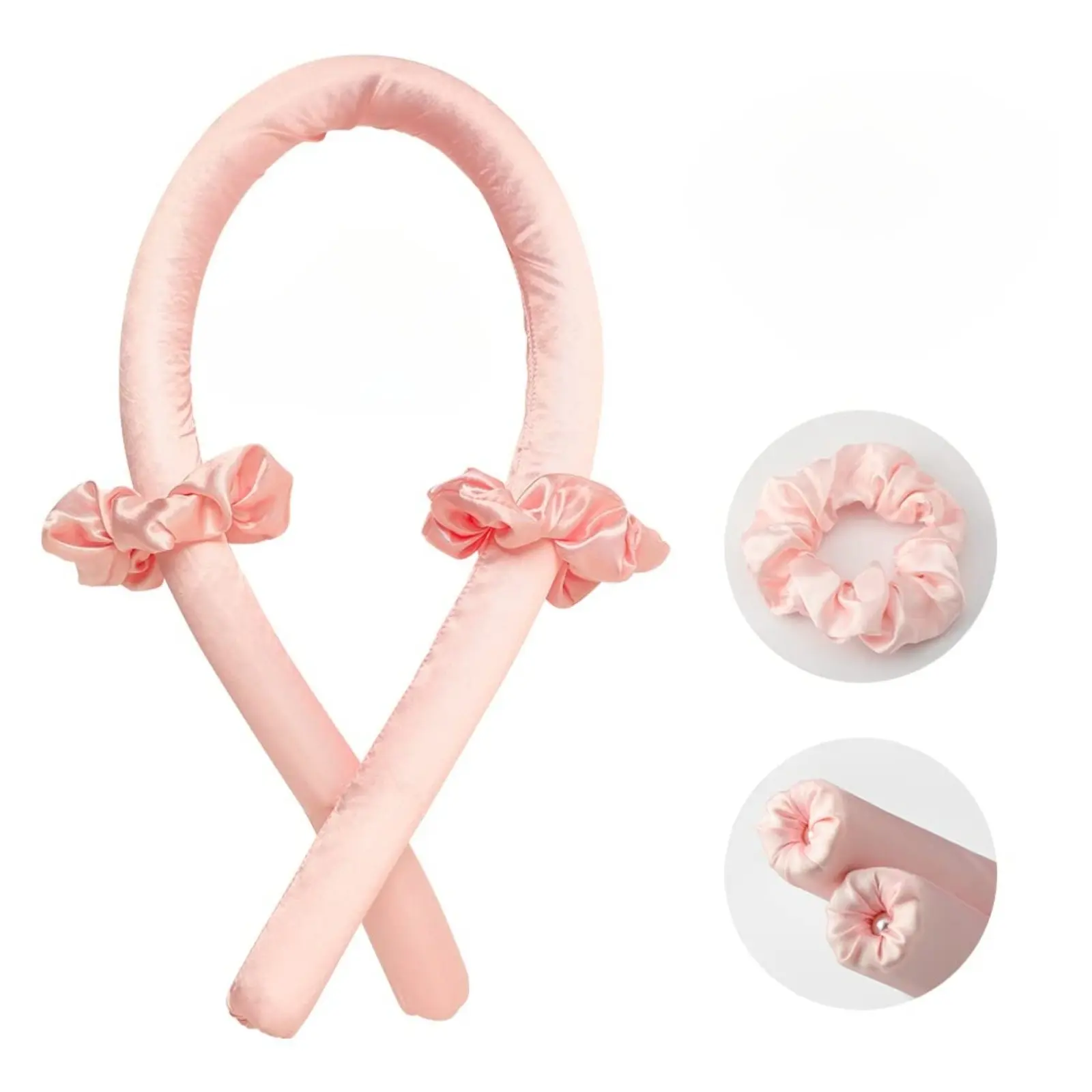 Heatless Curling Rod Headband No Heat Silk Ribbon Curling Rod Hair Roller Curls Lazy Natural Soft Wave DIY Hair Rollers Styling Tool for Sleep in Overnight