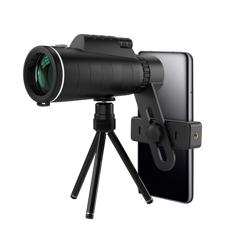 40x60 HD Monocular Telescope for Hunting and Camping, Outdoor Optical Zoom Scope, Waterproof Pocket Design, Smartphone Compatible Viewing Tool