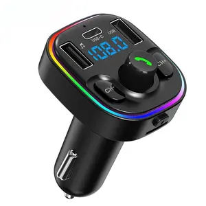 Car mp3 player bluetooth fm transmitter new USB-C port charging hands-free call car mp3