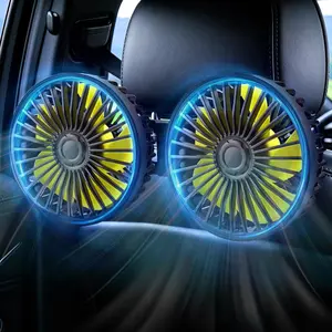Fan for Backseat ,   USB  Cooling Fans - 3 Speeds 360? Rotatable Rear Headrest Fans, 5V/2A  Electric Air Circulation Fan for  SUV RV