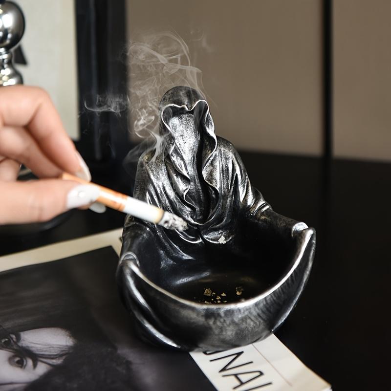 Cyberpunk Black Humor Mystery Man Ashtray Inspired by Mystery Man, Holiday Father's Day Gift Costume Jewelry & Accessories