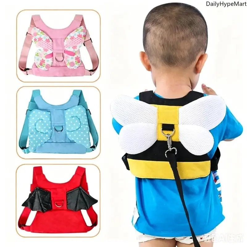 Cute Anti-Lost Safety Backpack with Adjustable Harness and Leash for Outdoor Travel