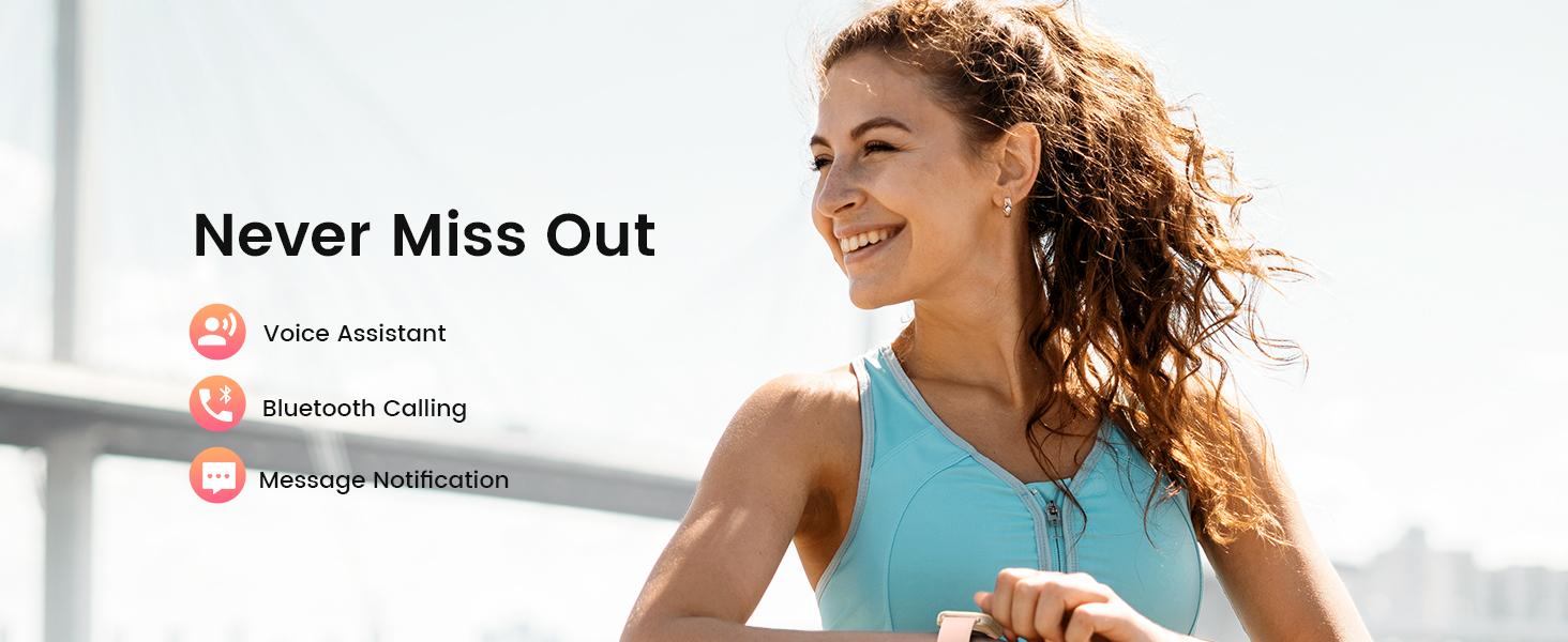 Unisex fitness smartwatch: compatible with iPhone and Android devices, supports Bluetooth calling, features heart rate and blood oxygen monitoring, has an IP68 waterproof rating, offers a battery life of over 30 days, and comes with 2 straps