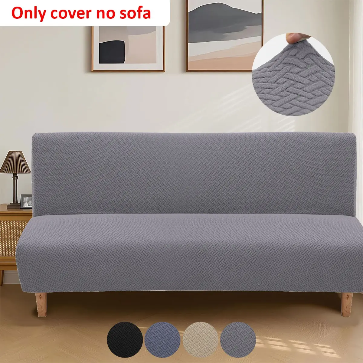 1pc Jacquard Elastic Diagonal Sofa Cover, Foldable, Detachable, Washable, Comfortable, Non-Slip Material, Sofa Bed Cover