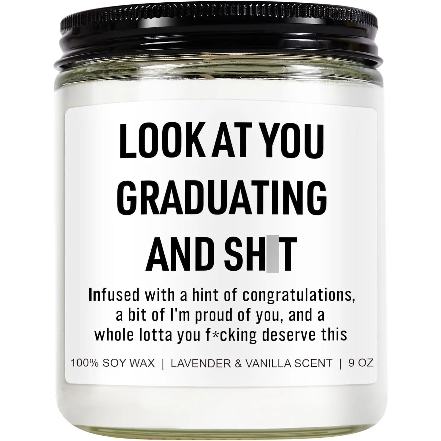 Funny Grad Candle, 2026 Graduation Gifts for Her, Him - College, High School, Masters , Phd, Law School,  & Nurse Graduation Gifts for Women, Men - 9 oz