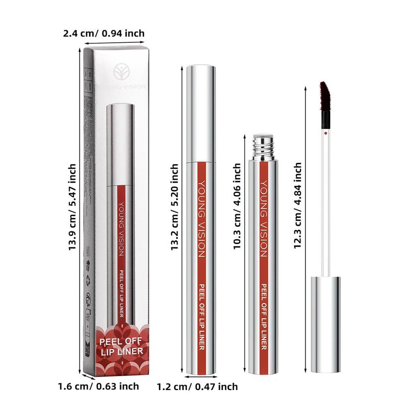 Young Visio Single Pack Tear-Resistant Lip Liner, New Formula for Longer Wear, Easy to Tear Off, Perfect for Daily Use
