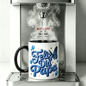 "Feliz Dia Papa" Color Changing Mug |   Regalo Para Papá Secret Heat Reveal Magic Coffee Cup, Best Spanish Father's Day Gift for Dad Father in Law from Daughter Son, 11oz Heat Sensitive Ceramic Drinkware