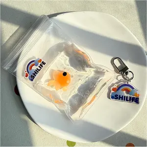 Taba Squishy,Squeeze Toys,Water Sensitive Fluid，Kawaii Squishies PVC Sensory Toys,Stress Relieving,Birthday&Christmas Gifts,Cute Things for scenecore, Sock Filling for Kids Teenage Adults (Fish)