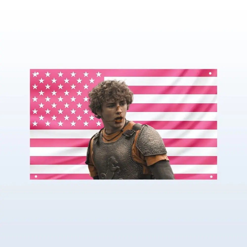"Percy Jackson" Themed US Flag – 60x40 Wall Decor | Walker Scobell | Greek Mythology-Style Dorm & Fraternity House Decoration