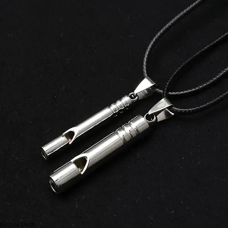 Unisex Titanium Alloy Emergency Whistle Survival Safety Tube Extra Loud Ultra Durable 2Pcs Set Outdoor Hiking Camping EDC Essentials Rescue Keychain Tool