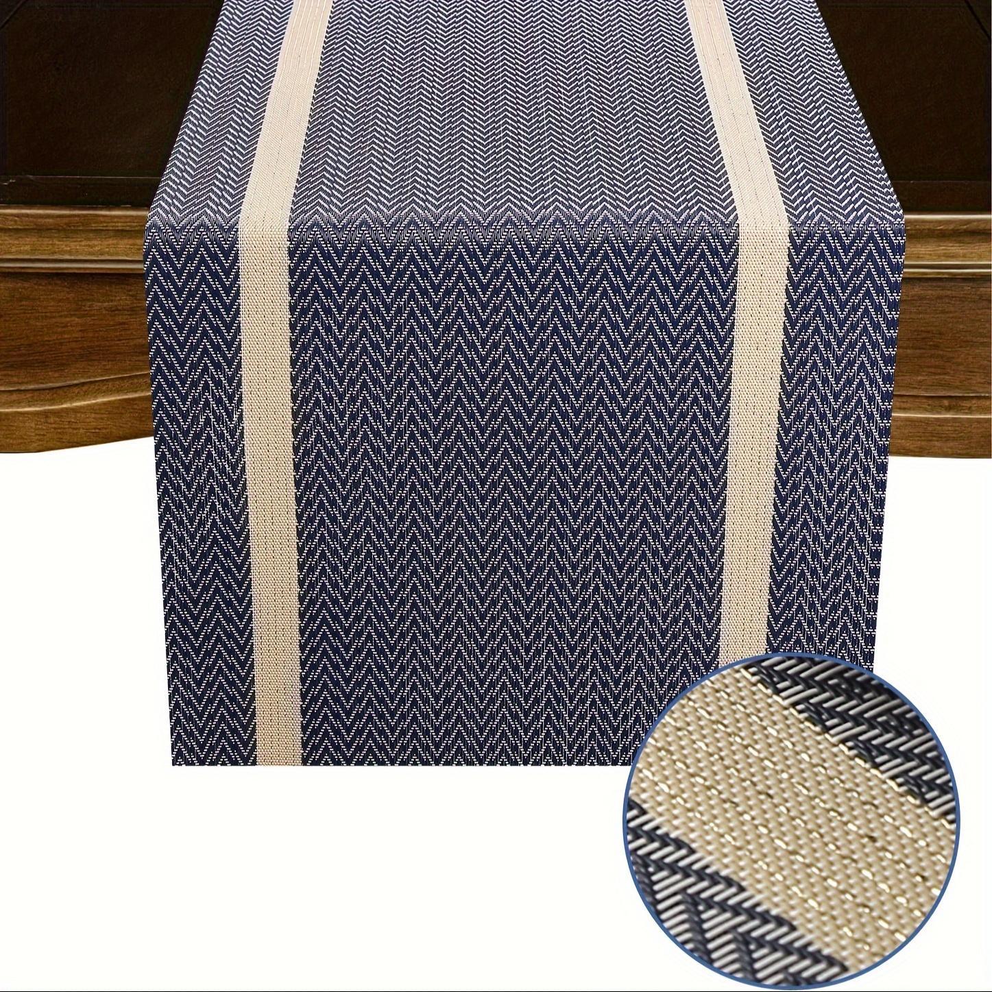 Rectangular Tablecloth & Place Mat Set, 5 Counts/set Modern Heat Resistant Tablecloth & Place Mat, Household Minimal Table Decoration Supplies for Home Kitchen Dining Room Placemat