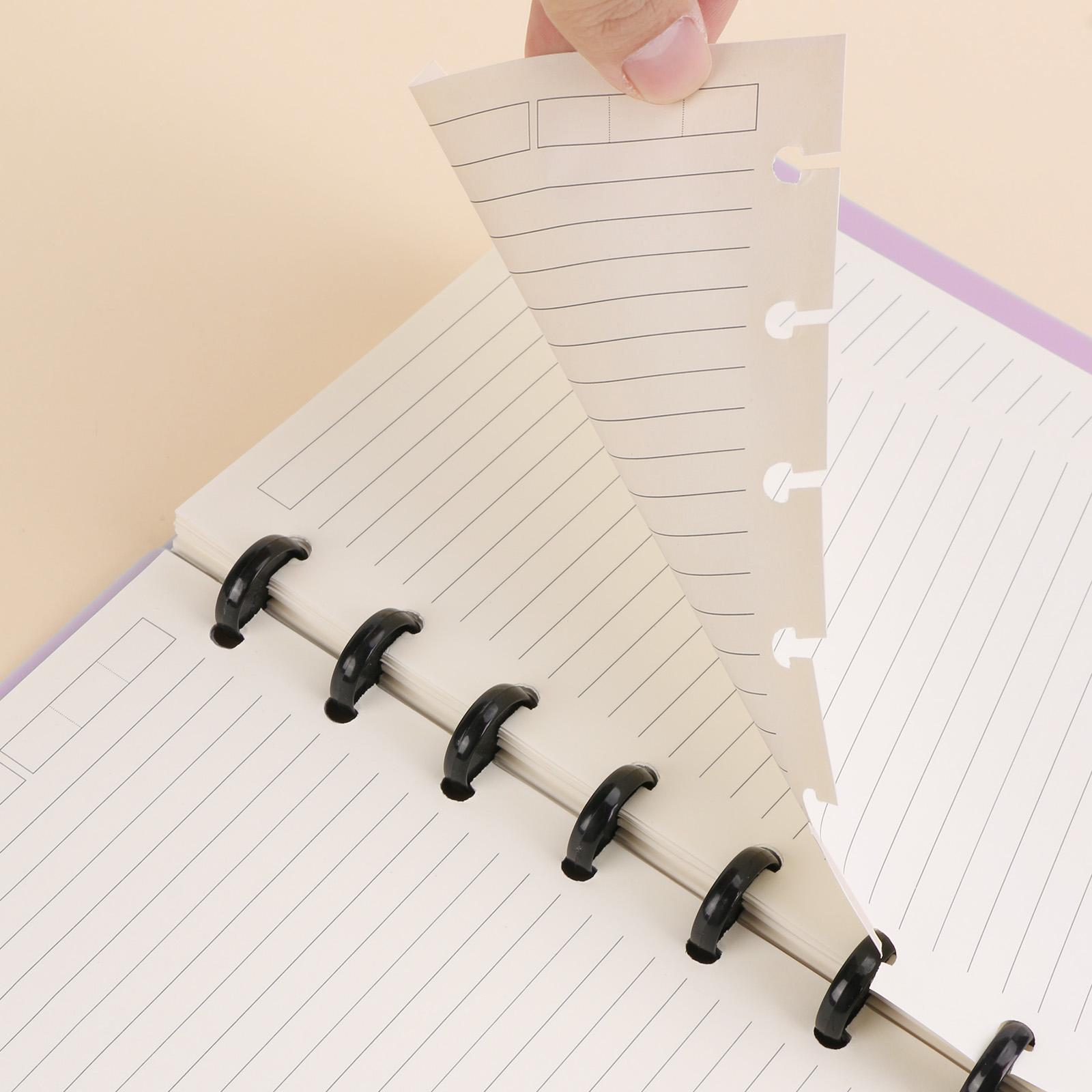 Discbound Notebook, Refillable Notebook, Durable Poly Material Cover, 60 Sheets Lined Pages, A5 Sizes - for Notes and Plans | Ideal Notebook for Students and Office Workers