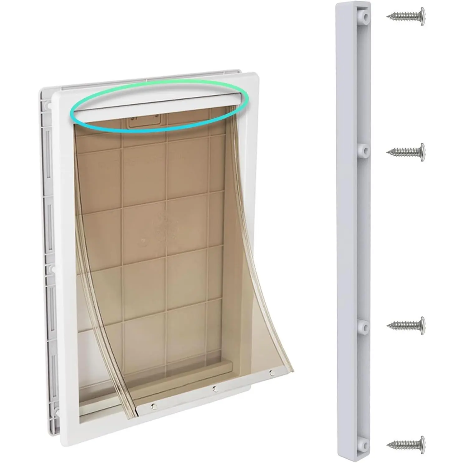 Plastic Bracket for Extra-Large Pet Door Flap 10.5" x 15"