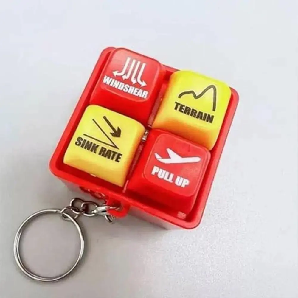 Airplane Themed ABS Cockpit Simulator Electronic Keychain for Pilots - EGPWS Warning Sounds, LED Flashlight, Backlit, Emergency Alerts, Pull-Up Command, EDC Gear, Aviation Stress Relief Gift, Safety Training, Wind Shear, Boeing, Terrain Alert, Cockpit But