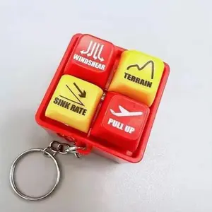 Airplane Themed Electronic Keychain for Pilots, ABS Cockpit Simulator with EGPWS Warning Sounds & LED Light, Aviation Stress Relief Gift, Electronic Keychains