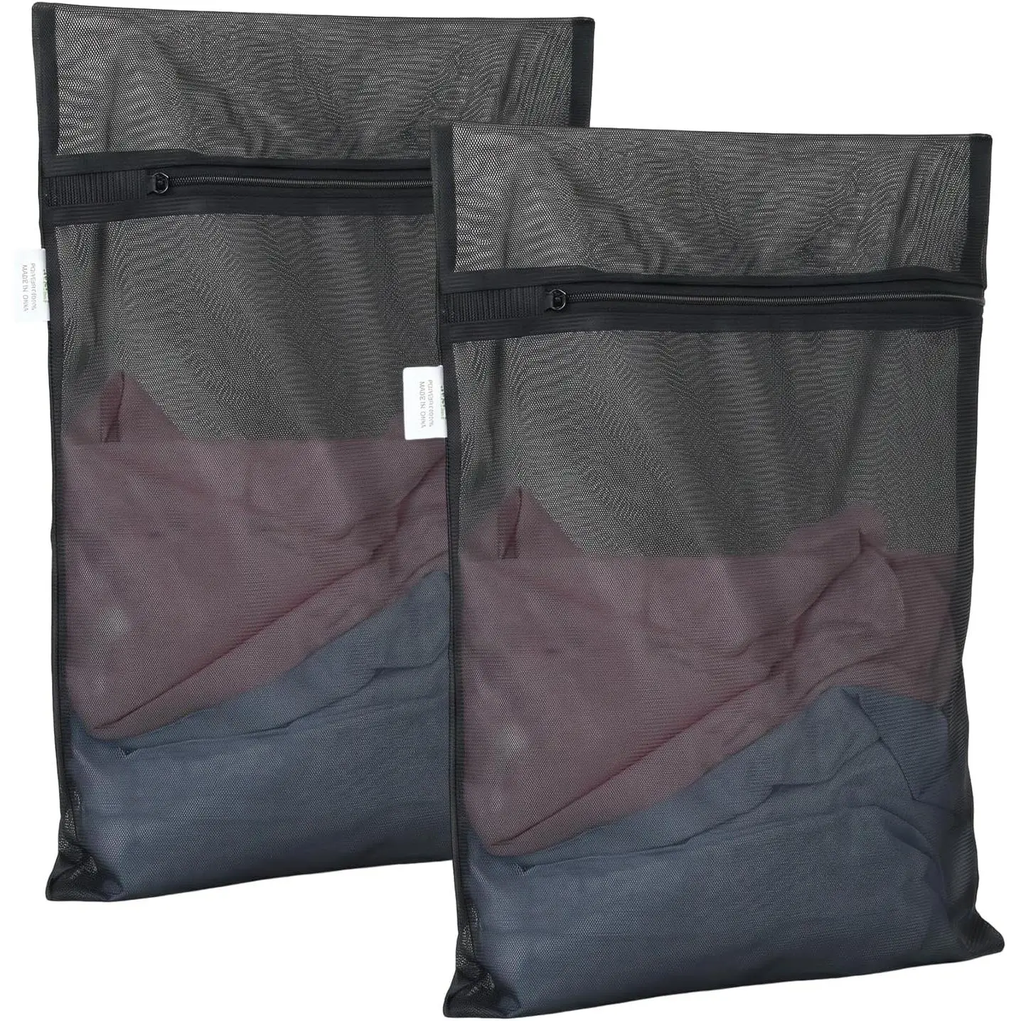 2 Pack Durable Mesh Laundry Bags for Delicates 12x16 Inches | Breathable Washing Bags with Sturdy Zipper  Lingerie Bags for Clothes Pants Underwear Bra Socks