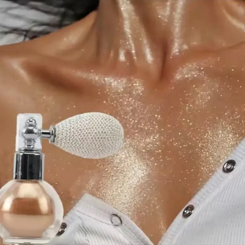 Diamond Highlighter Powder Spray, Waterproof High Gloss Glitter, Body Bronzer, Face Contour Illuminator, Facial Contouring Makeup, High Shine Makeup, Makeup Glow Cosmetic Radiant