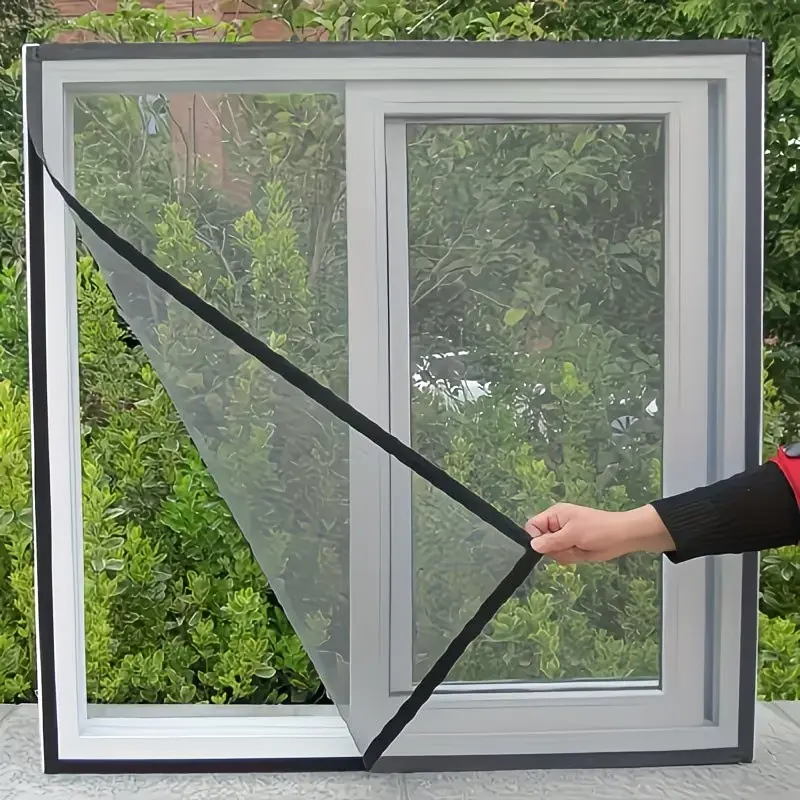 Yitape Self-Adhesive Window Screen, No Drilling, Easy Installation, Invisible Design Mosquito Net, Insect Protection, Breathable, Ventilated, Clear Visibility, for Bedroom Kitchen