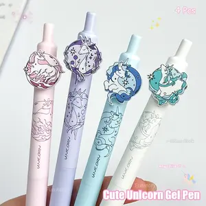 4/8pcs Cute Unicorn Neutral Pens, 0.5mm Fun Animal Pens, Creative Minimalist Quick-Dry Pens, School & Office Supplies, Gift Ideas