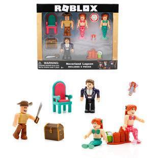 Roblox building block figurine with accessories comes in two color boxes, packaged in bags popular