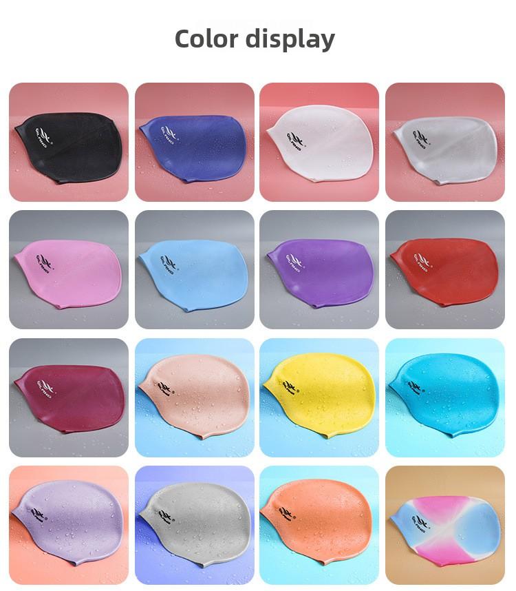 Silicone swimming cap Adult and child universal waterproof ear protection swimming cap