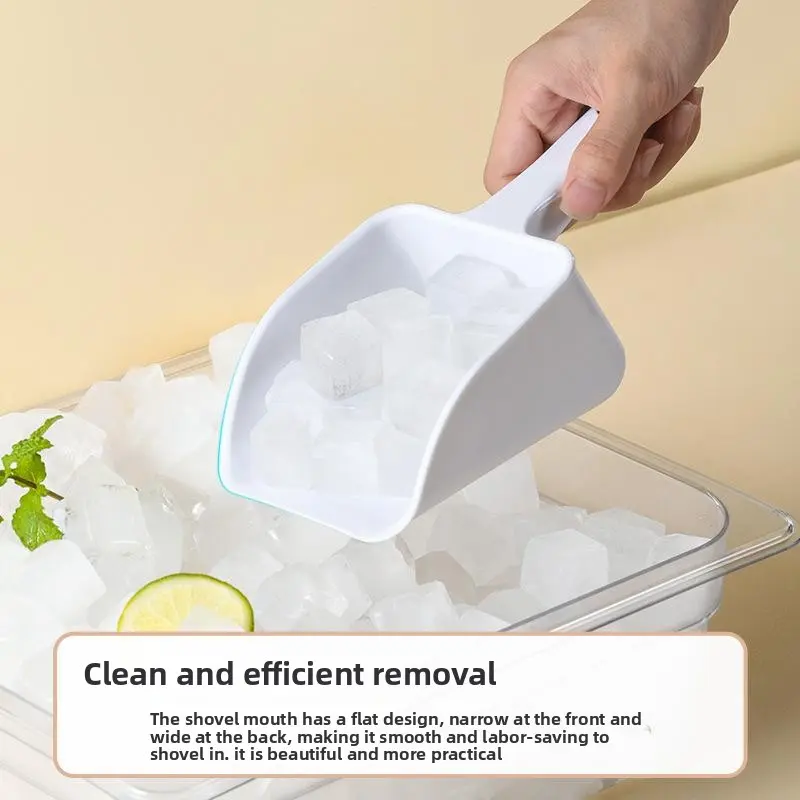 Plastic Ice Scoop, Multi-Purpose Food Scooper for Ice Cubes Flour Candy Popcorn Kitchen Bar Tool