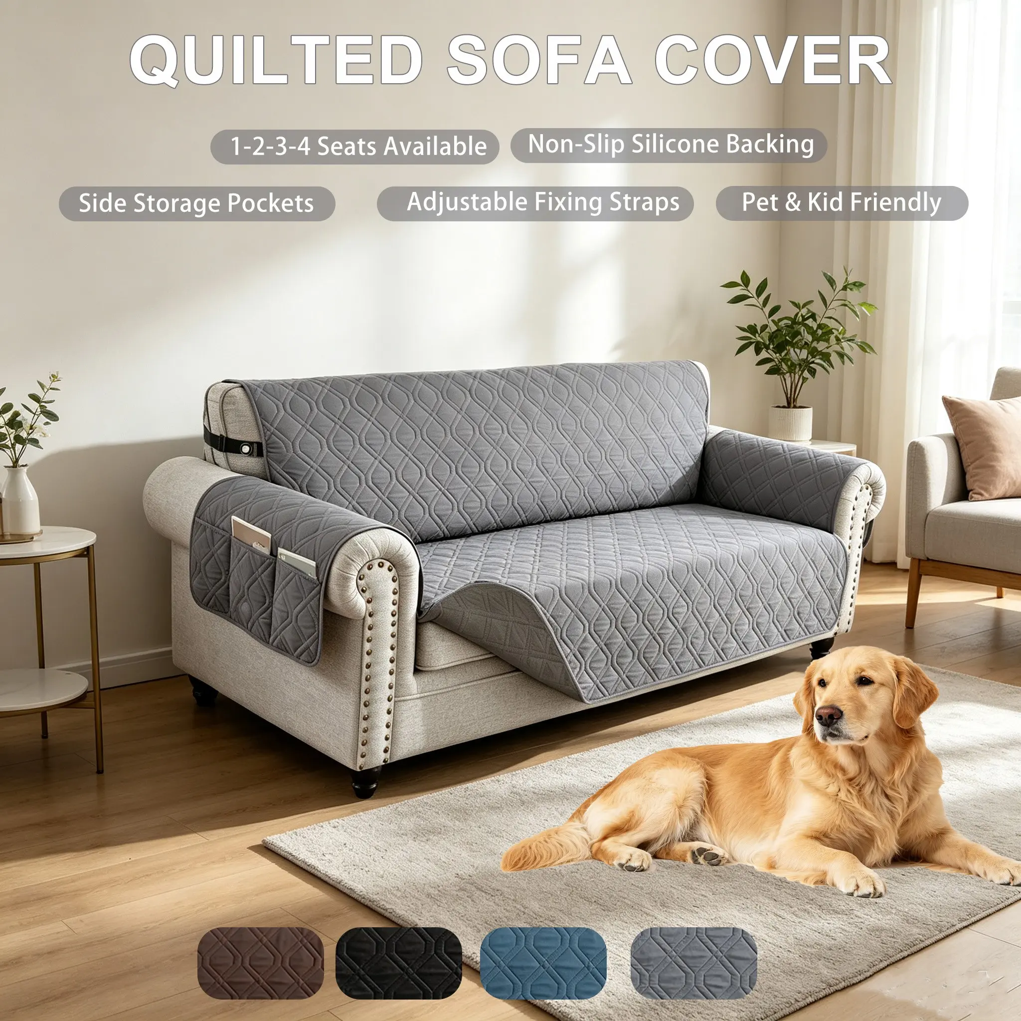 1/2/3/4 seat universal sofa cushion, made of skin friendly and breathable fabric, friendly to pet families, can be refreshed in just a few minutes, easy to clean and disassemble.
