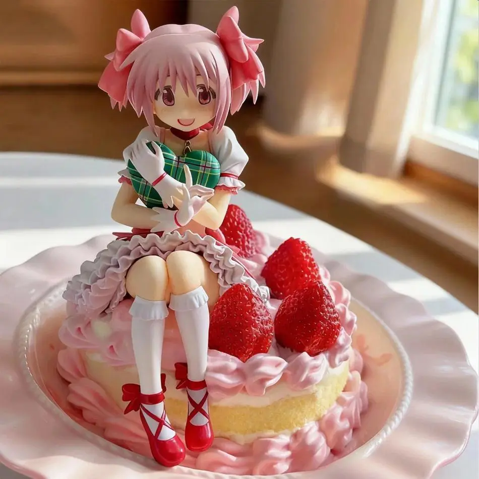 Puella Magi Madoka Magica | Kaname Madoka Noodle Stopper Figure, Cute Anime Girl Collectible Prize Figure, Model Case & Desktop