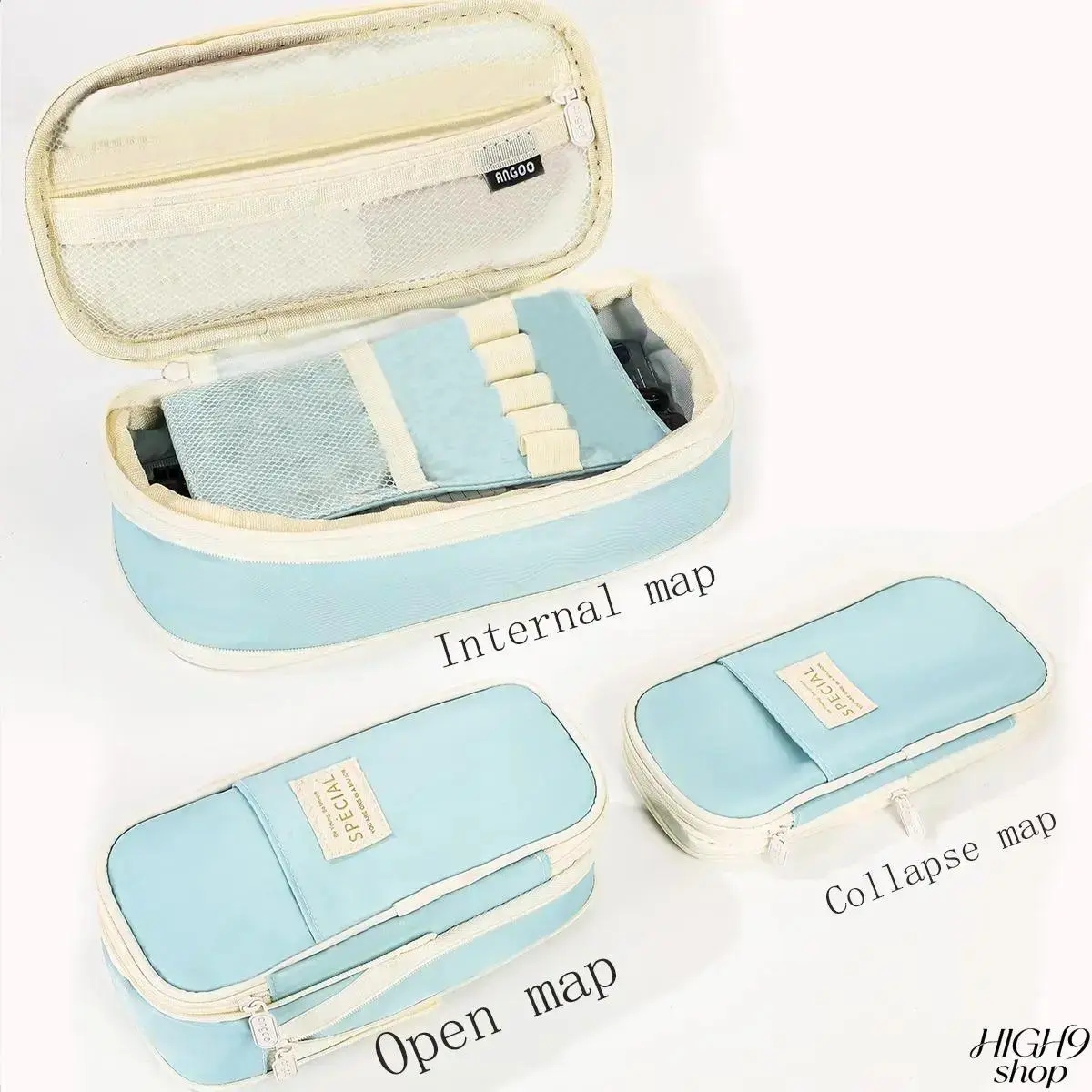 Large Capacity Zipper Pen Pencil Case - Lightweight Multi-Compartment Premium Materials Organizer, Portable Travel Makeup Pouch for Students, Perfect Gift for Organized Soul, Teachers