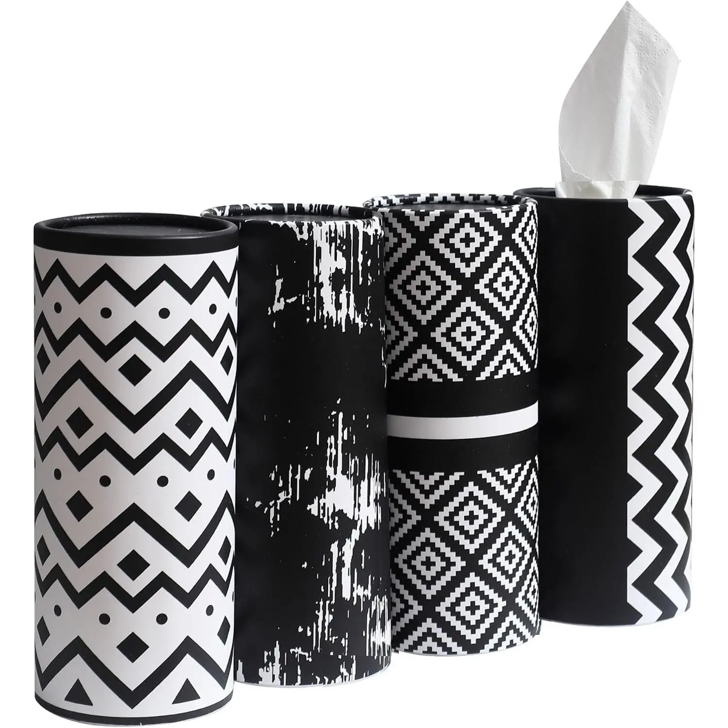 Small  Tissues Holder with Facial Tissues - 4PK - Tisses for  Travel Tissue Tubes Box Container Cylinder for  Cup Holder