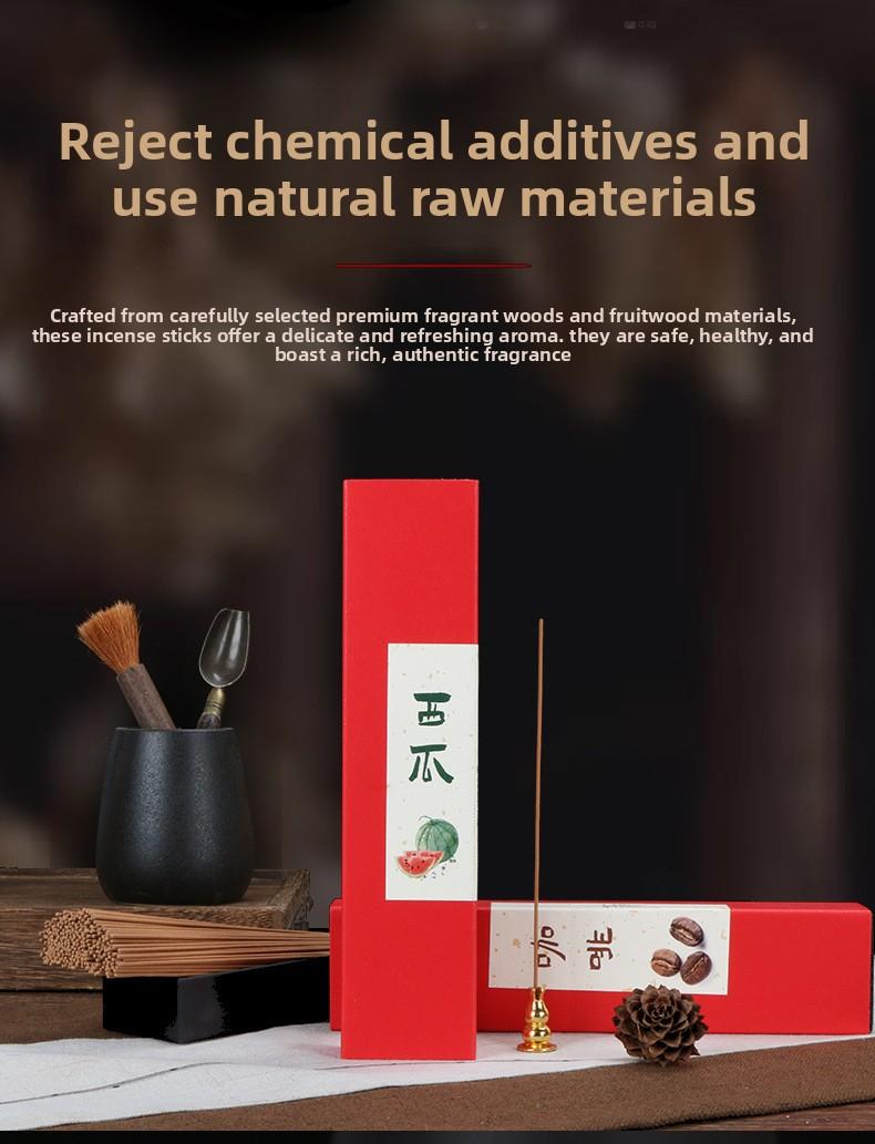 Natural Fresh Watermelon Fruit Incense Sticks for Living Room Bedroom E Li Zhang Zhong Xiang Office Coffee Fragrance and Agarwood aromatherapy