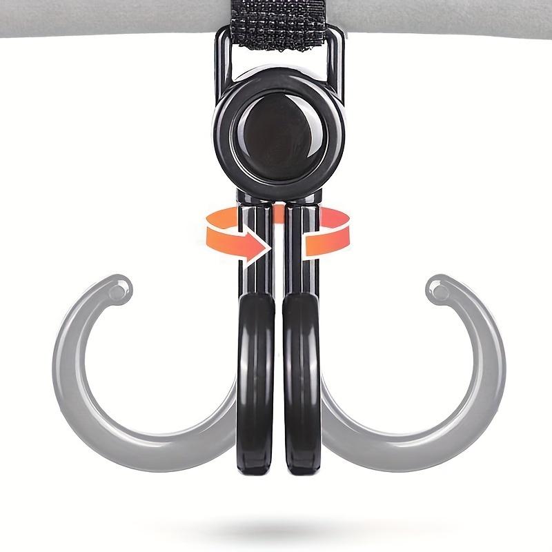 4pcs Electric Vehicle Hook Multi-Functional Rotating Double Hook Trolley Portable Hook No Drilling Electric Vehicle Hook, Utility Hooks