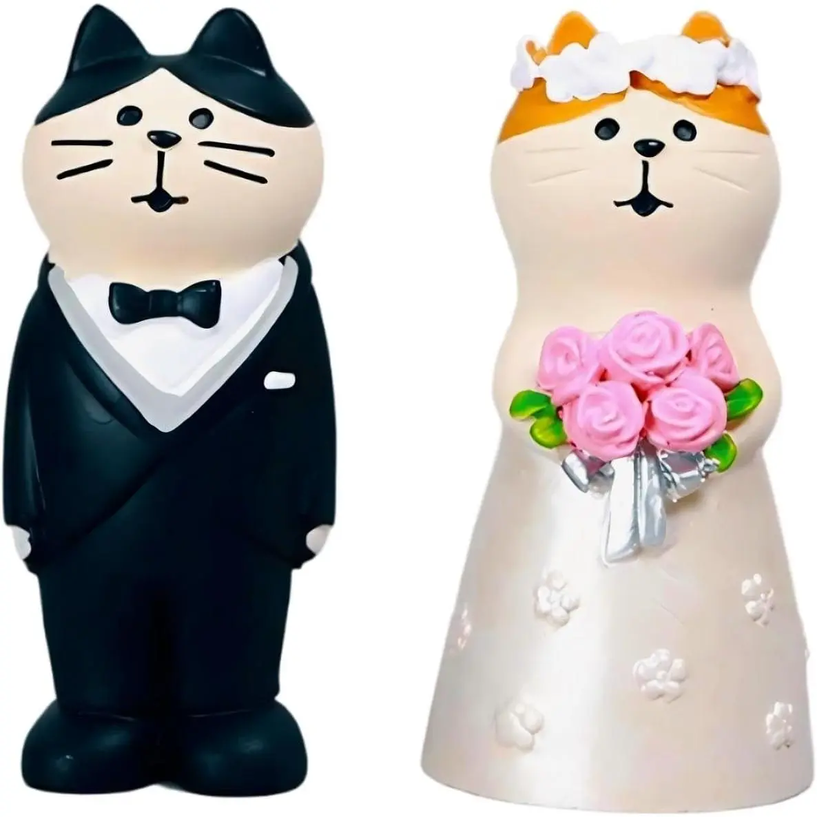 Figurines Set of 2, Miniature  Statues Wedding Table Decor, Cute Wedding Gifts for  Lovers, Anniversary Valentine's Day Cake Topper