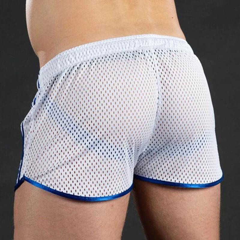 Kyn Apparel Men Shorts Beach Drawstring Bottom Fashion Fitness Mesh Pants Gym Plus Size Sports Breathable Casual Elastic