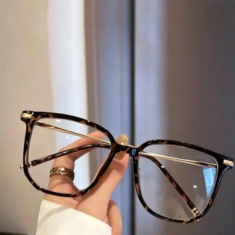 【Black Friday】Unisex Classic Blue Light Blocking Glasses, Leopard-Pattern Eyeglasses with Polycarbonate Frames for Office Work, Computer Use, and Phone Viewing
