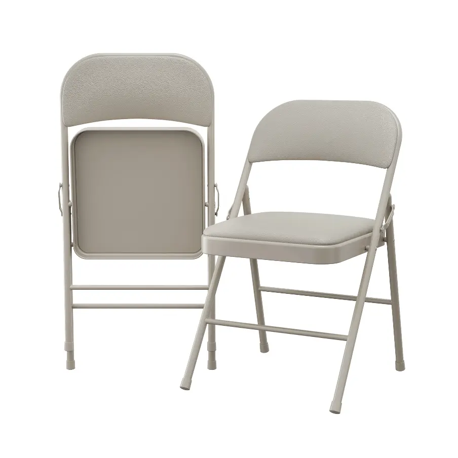 Padded Folding Chairs, Comfortable Foldable Chairs with Soft Cushion, Portable Metal Chairs, Stackable Commercial Chairs for Office Wedding Dinning
