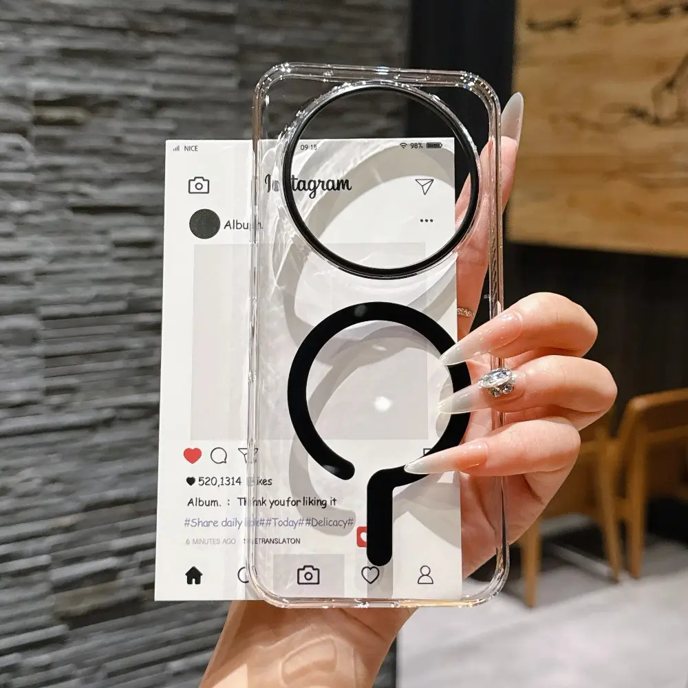 Magnetic Case For Honor Magic 8 7 Pro & Honor 500 Hard PC Transparent for Wireless Charging Shockproof Back Cover Funda