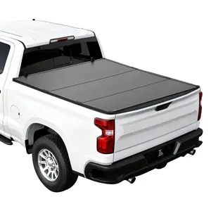 VEVOR Hard Tri - Fold Truck Bed Tonneau Cover, Compatible with 2007 - 2025 Chevy Silverado/GMC Sierra 1500 5.8 ft (69.3 in)ShortBox (NoCarbonProBed), Waterproof Fiberglass Folding Truck Tonneau Cover
