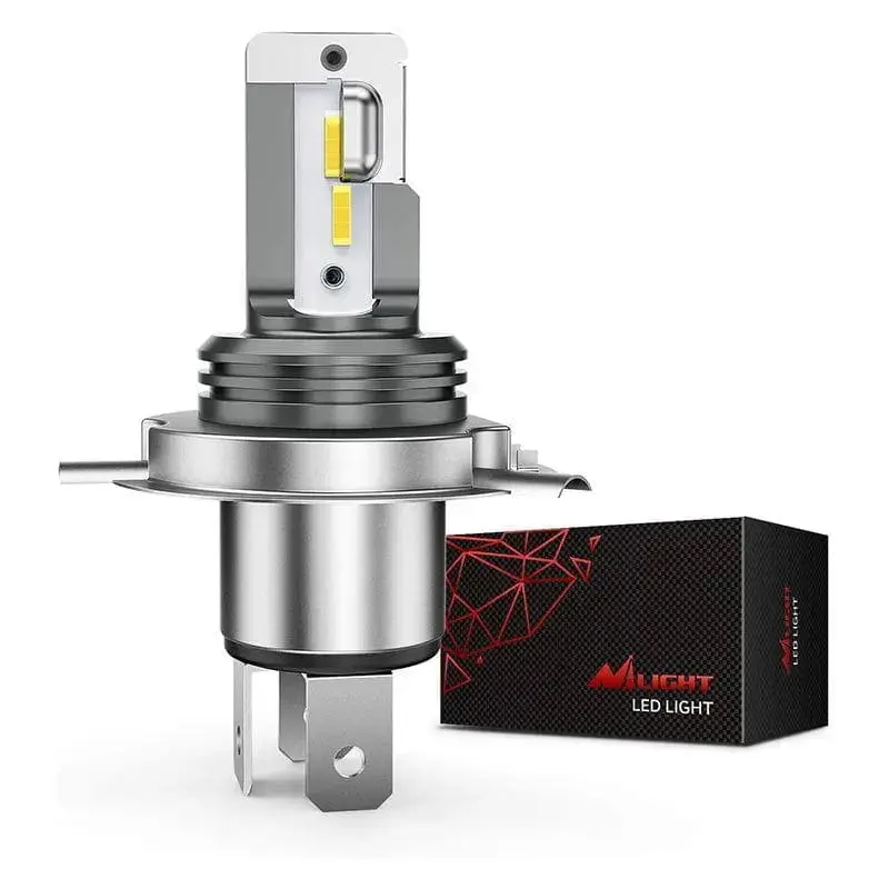 Nilight 20035H NIXMEN H4/HS1 LED Motorcycle Headlight Bulb CSP Chips 6000K 9003 HB2 Hi/Lo Beam Light Conversion Kit for Motorbike, Led Headlight Bulb, Dual Beam Modes fathersdaygift
