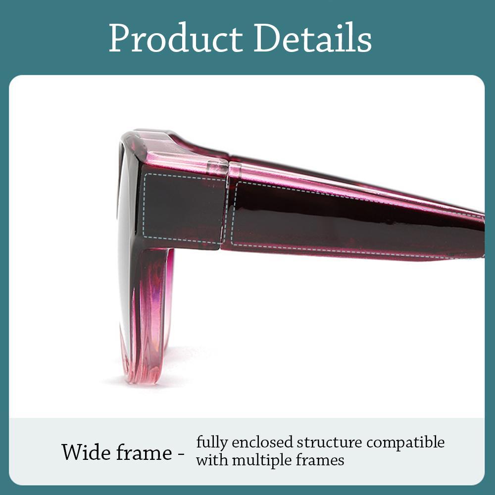 Summer UV Protection Driving Sunglasses Y2K Round Frame Wear Over Glasses Retro Fit Over Sunglasses for Women Men