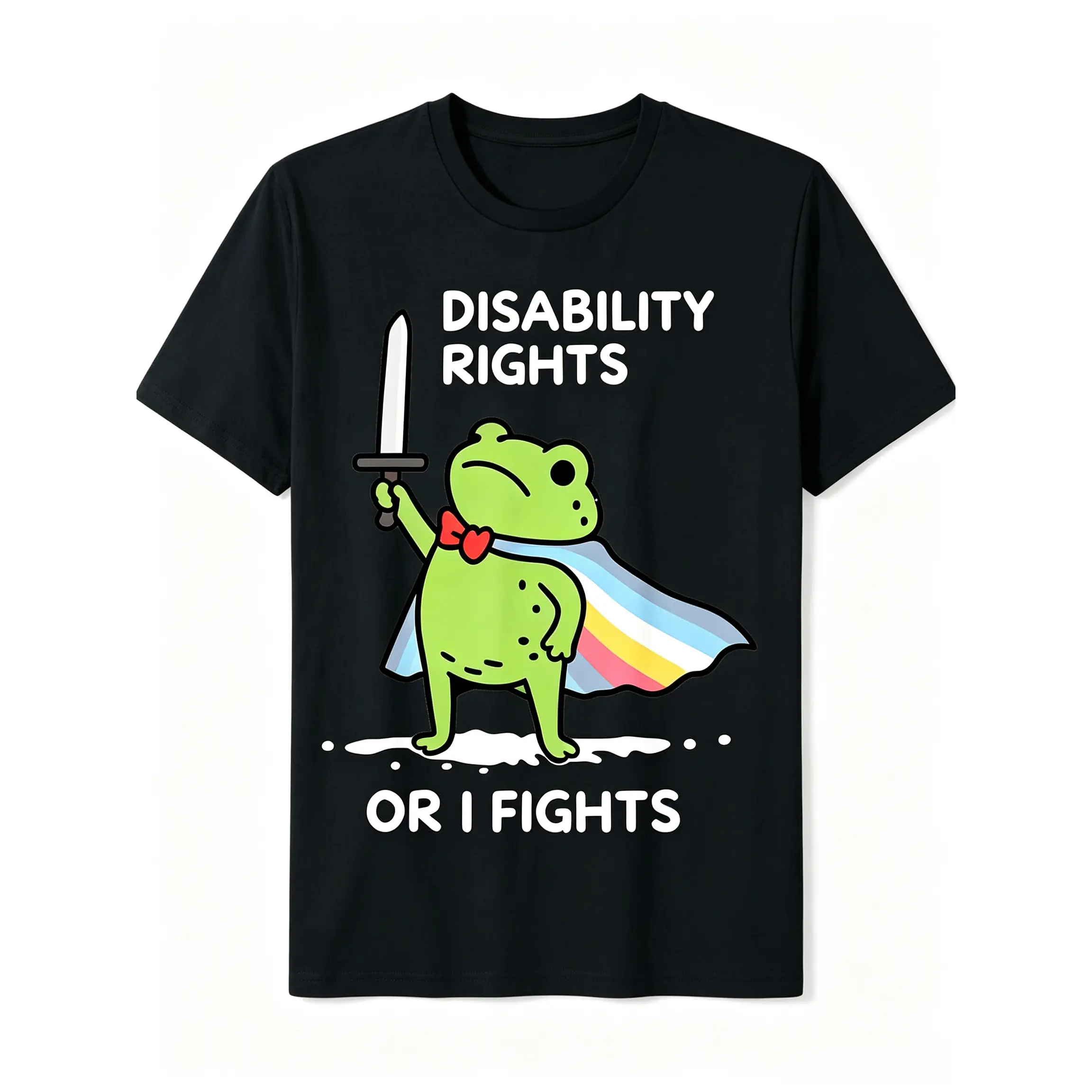 I Will Fight Until Disability Rights Funny Frog Meme T-Shirt