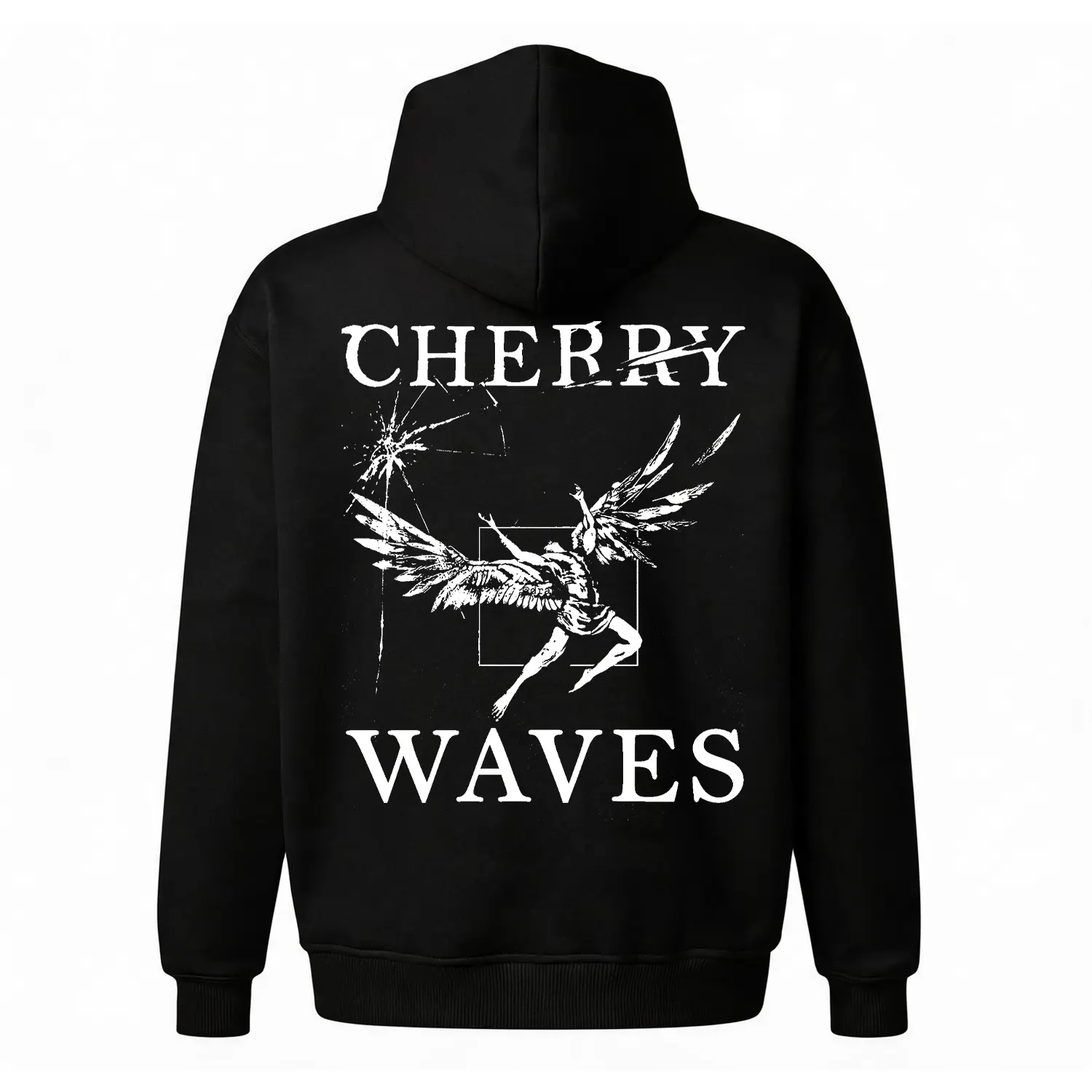 Y2K Hoodie Retro 90s Style Graphic Hoodie, Grunge Cherry Waves Art Streetwear Hoodie. Unisex Oversized Baggy Fleece Hoodie, Cozy Comfortable Life Hoodie & Casual Loungewear. Cheap Everyday Wear, Versatile Comfy Outfit Birthday Gift Hoodie for Him/Her.