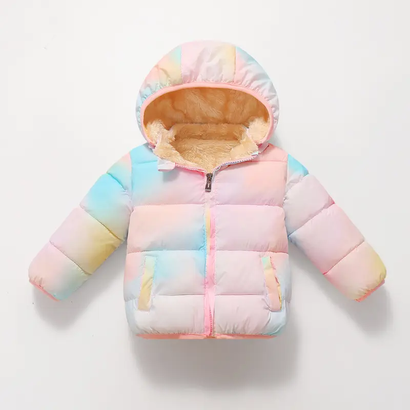 Boys Padded Hooded Jacket, New Winter Thickened Zip-Up Cardigan With Fashion Faux Collar, Warm Casual Outerwear Suitable For Daily Wear, School Time And Winter Outdoor Activities